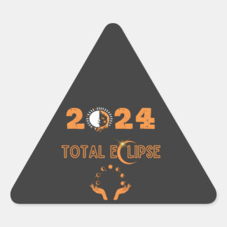 Total eclipse 2024 triangle sticker