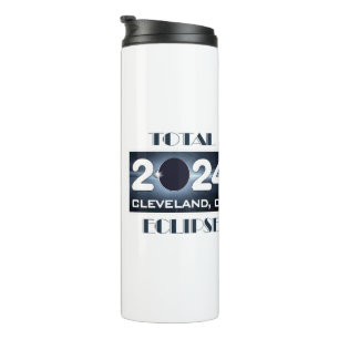 Total Eclipse Cleveland Ohio 2024 Path of Totality Thermal Tumbler
