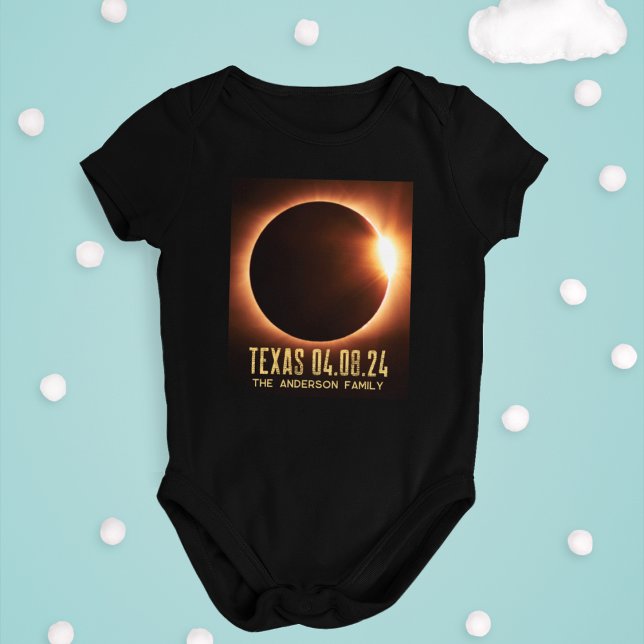 Total Eclipse Texas 2024 Personalised Baby Bodysuit (Creator Uploaded)