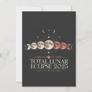 Total Lunar Eclipse 2025 Astronomy Northwest USA Holiday Card