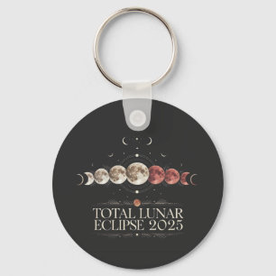 Total Lunar Eclipse 2025 Astronomy Northwest USA Key Ring