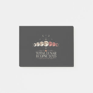 Total Lunar Eclipse 2025 Astronomy Northwest USA Post-it Notes