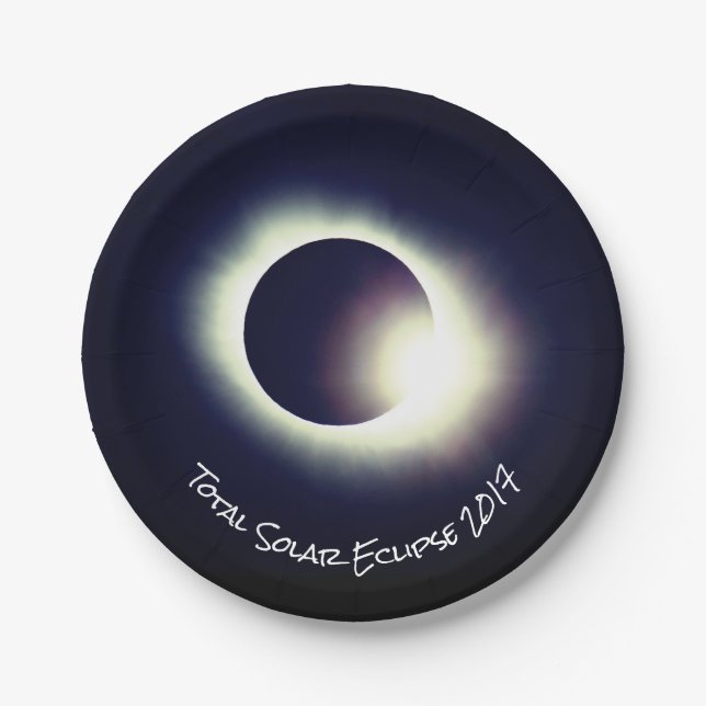 Total Solar 2017 Eclipse Paper Plate (Front)