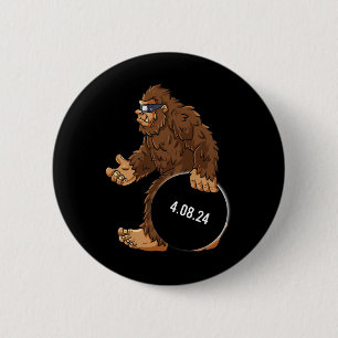 Total Solar Eclipse 04.08.2024 Bigfoot Fun Boys Gi 6 Cm Round Badge