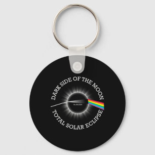Total Solar Eclipse 04 08 24 Rainbow Totality Dark Key Ring