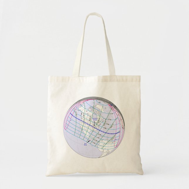 Total Solar Eclipse 2017 Global Path Tote Bag (Front)