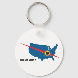 Total Solar Eclipse - 2017 - I saw it! Key Ring