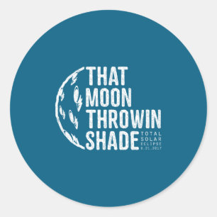 Total Solar Eclipse 2017 Moon Classic Round Sticker