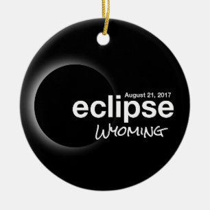 Total Solar Eclipse 2017 - Wyoming Ceramic Tree Decoration
