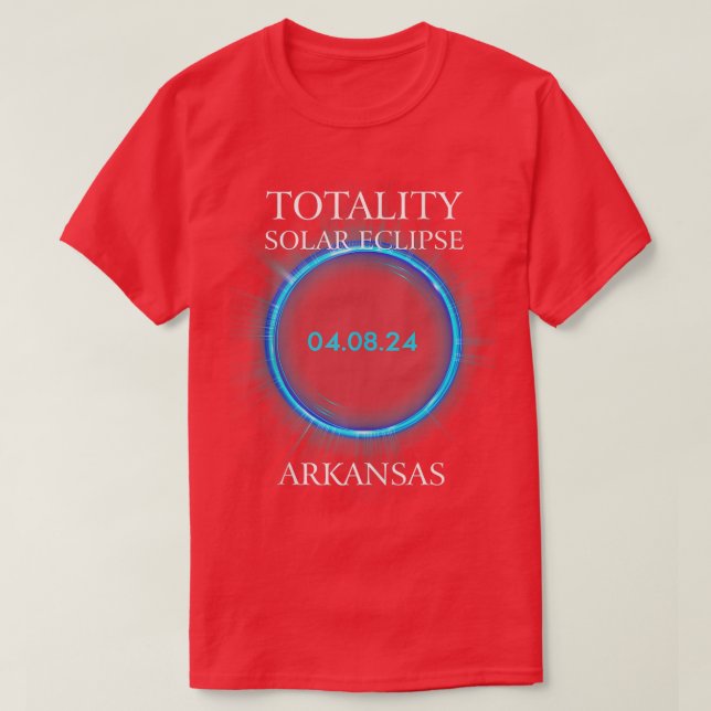 Total Solar Eclipse 2024 Arkansas 040824 Astronomy T-Shirt (Design Front)