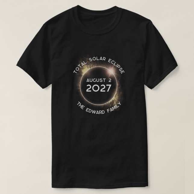 Total Solar Eclipse 2024 Art Design T-Shirt (Design Front)