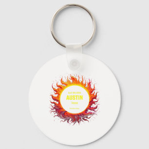 Total Solar Eclipse 2024 Austin Texas  Key Ring