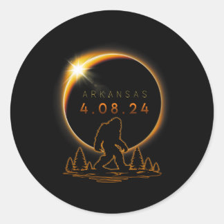 Total Solar Eclipse 2024 Bigfoot Solar Eclipse Classic Round Sticker