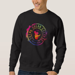 Total Solar Eclipse 2024 Canada Quebec Totality Co Sweatshirt