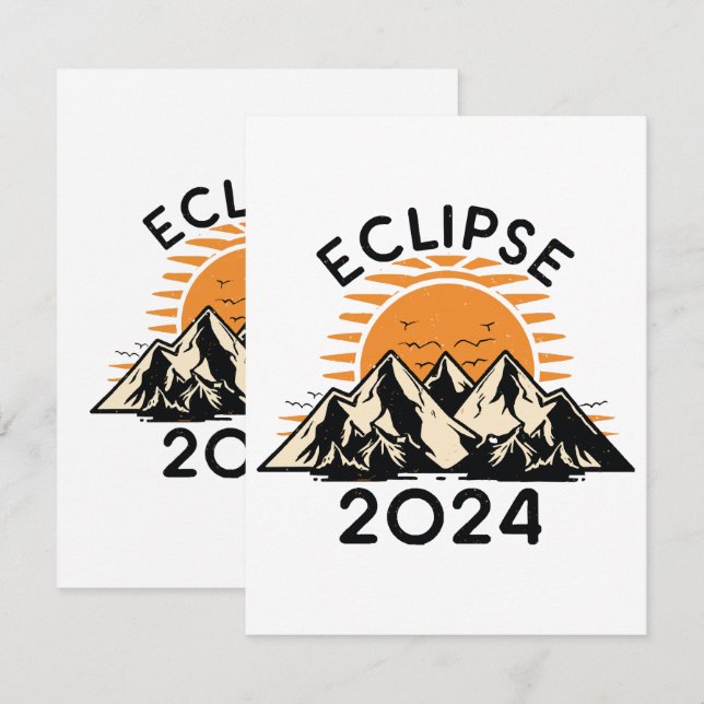 Total Solar Eclipse 2024 Card (Front/Back)