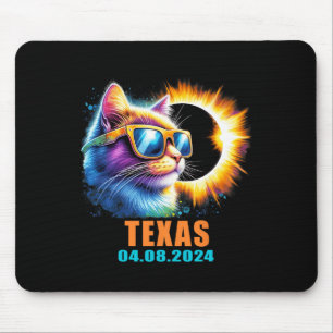 Total Solar Eclipse 2024 Cat Solar Eclipse Gles  Mouse Pad