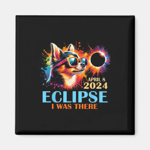 Total Solar Eclipse 2024 Chihuahua Dog I Was There Magnet