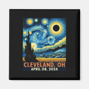 Total Solar Eclipse 2024 Cleveland Ohio Starry Nig Magnet