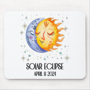 Total Solar Eclipse 2024 Cute Solar Eclipse Kids Mouse Pad