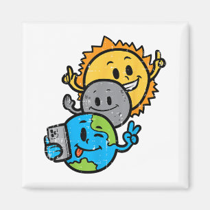Total Solar Eclipse 2024 Cute Solar Eclipse Kids T Magnet