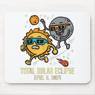 Total Solar Eclipse 2024 Cute Solar Eclipse Kids T Mouse Pad
