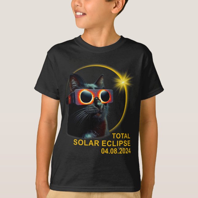 Total Solar Eclipse 2024 Cute Solar Eclipse Kids T T-Shirt (Front)