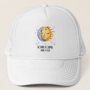 Total Solar Eclipse 2024 Cute Solar Eclipse Kids Trucker Hat