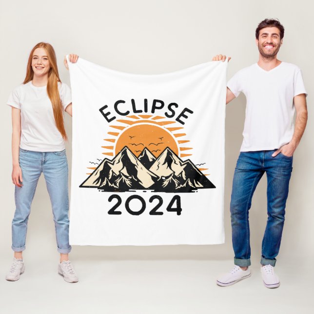 Total Solar Eclipse 2024 Fleece Blanket (In Situ)
