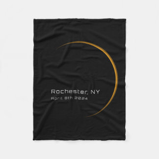 Total Solar Eclipse 2024  Fleece Blanket