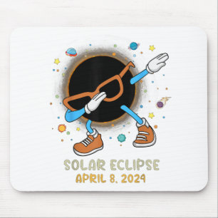 Total Solar Eclipse 2024 Funny Dabbing For Kids To Mouse Pad