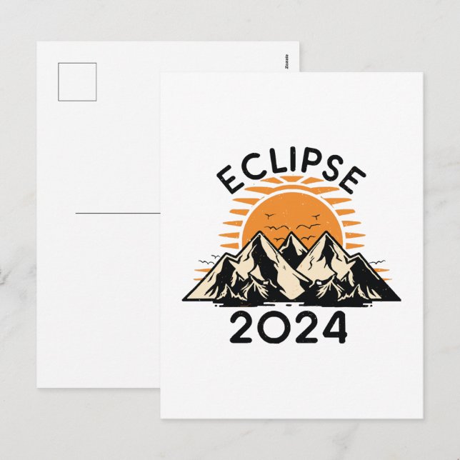 Total Solar Eclipse 2024 Holiday Postcard (Front/Back)