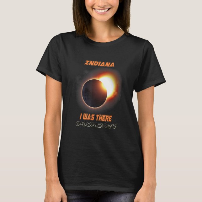 Total Solar Eclipse 2024 Indiana 1 T-Shirt (Front)