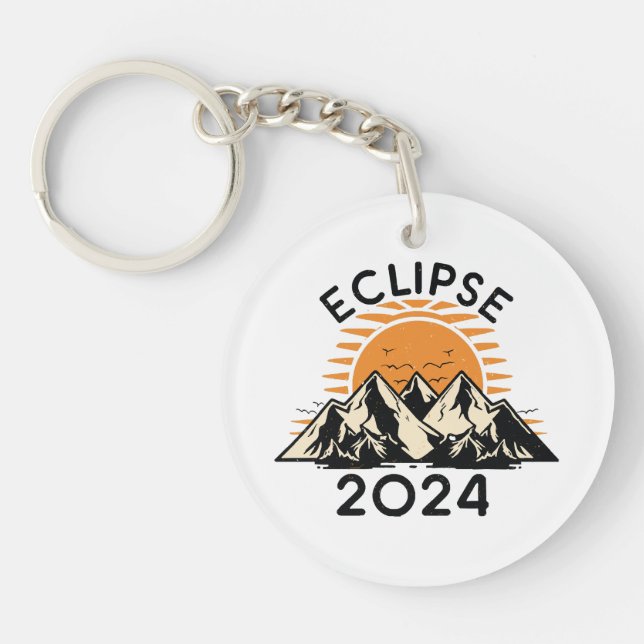 Total Solar Eclipse 2024 Key Ring (Front)