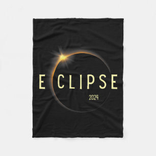 Total Solar Eclipse 2024 Men Women Kids  Fleece Blanket
