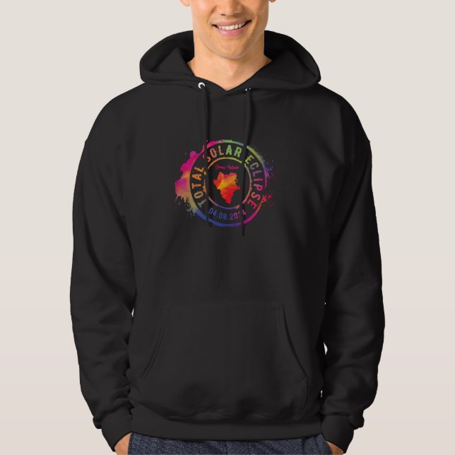 Total Solar Eclipse 2024 Mexico Durango Gomez Pala Hoodie (Front)