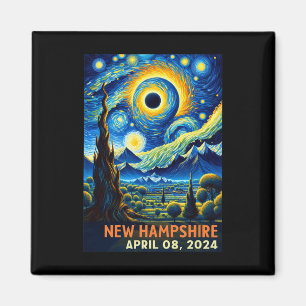 Total Solar Eclipse 2024 New Hampshire Starry Nigh Magnet