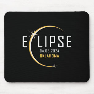 Total Solar Eclipse 2024 Oklahoma America Totality Mouse Pad