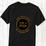 Total Solar Eclipse 2024 Personalised T-Shirt<br><div class="desc">Celebrate the Total Solar Eclipse on April 8th,  2024 with this personalised T-shirt.  Change the family name and any of the text to customise.</div>