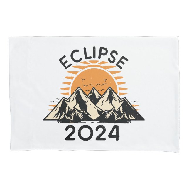 Total Solar Eclipse 2024 Pillowcase (Front)