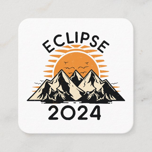 Total Solar Eclipse 2024 Square Business Card (Front)