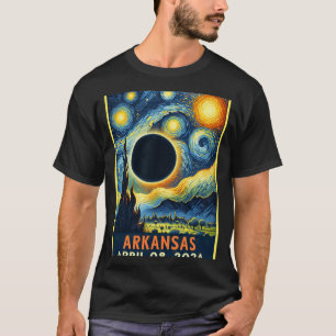 Total Solar Eclipse 2024 Starry Night  T-Shirt