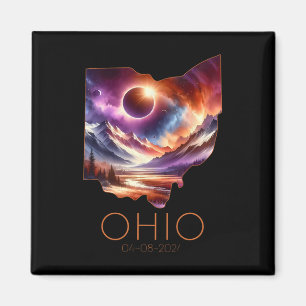 Total Solar Eclipse 2024 State Ohio Totality April Magnet