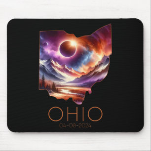 Total Solar Eclipse 2024 State Ohio Totality April Mouse Pad