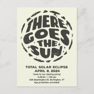 Total Solar Eclipse 2024 There Goes the Sun Postcard