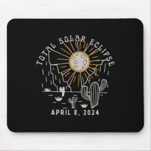 Total Solar Eclipse 2024 Totalily Western Texas Us Mouse Pad