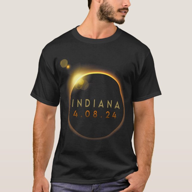 Total Solar Eclipse 2024 Totality Indiana  T-Shirt (Front)