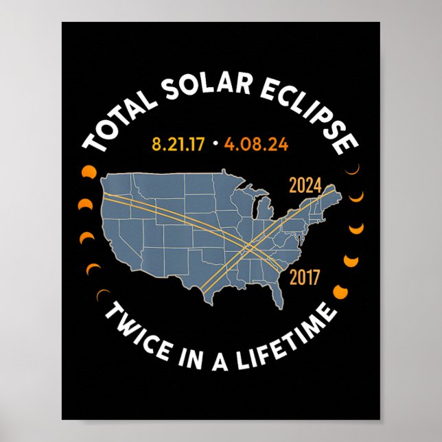 Total Solar Eclipse 2024 Twice In A Lifetime 2017  Poster (Front)