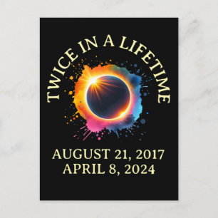 Total Solar Eclipse 2024 Twice In A Lifetime  Postcard