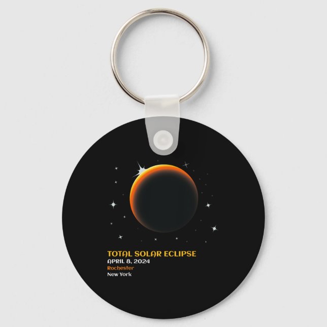 Total Solar Eclipse 2024 V4  Key Ring (Front)