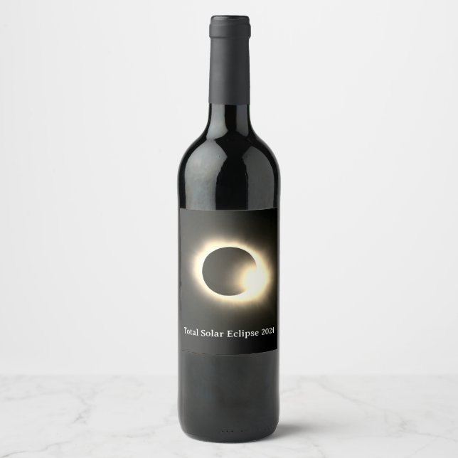 Total solar eclipse 2024 wine label (Front)